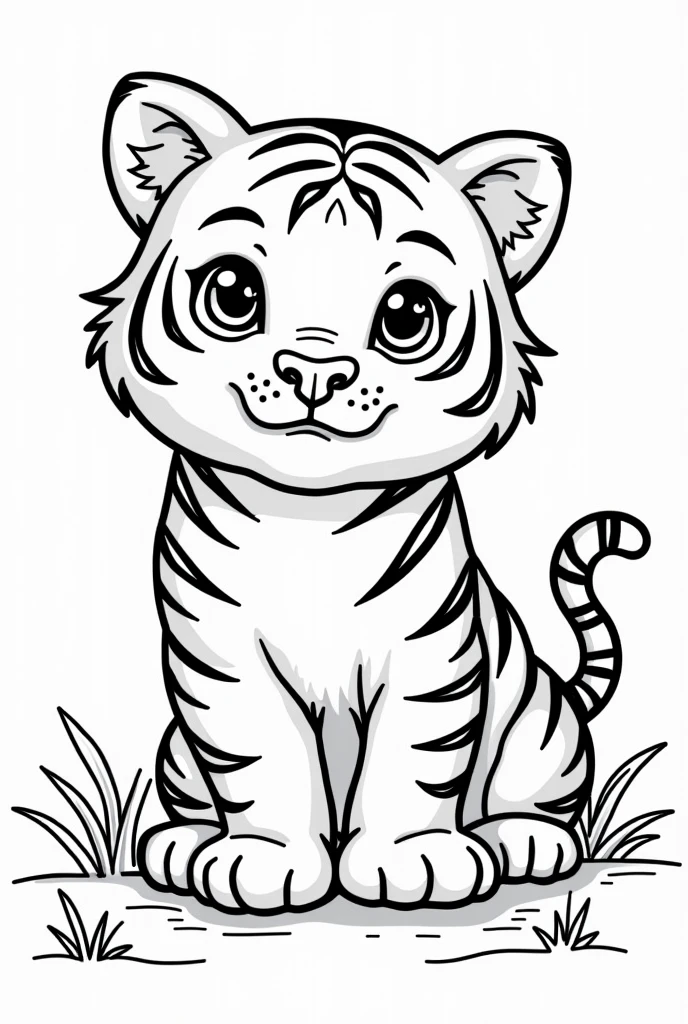 cute tiger to coloring