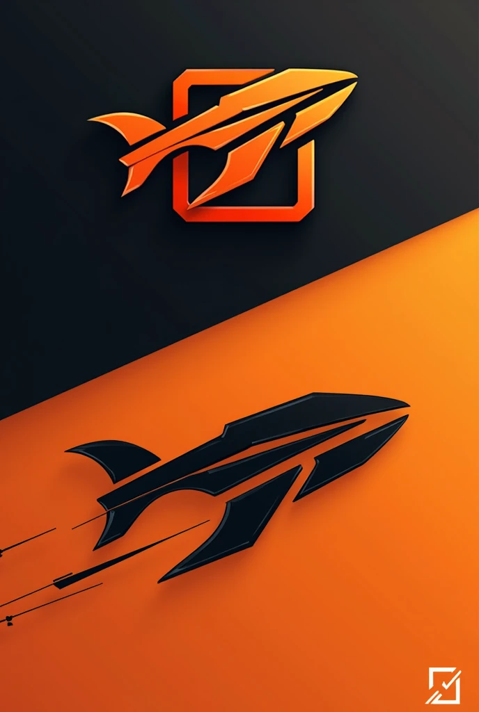 Design a logo with a modern, tech-focused style similar to Gigabyte AORUS. Use bold colors like black and orange, include a dynamic geometric icon that conveys speed, and incorporate a futuristic font for the brand name." Dont do like Asus ROG
