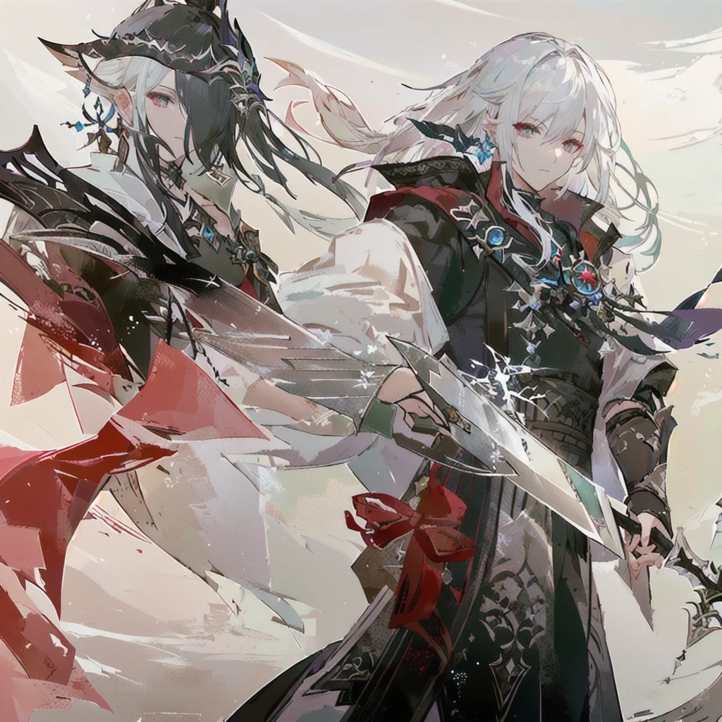 Anime style image of a final fantasy au ra man with white hair and black scales with scars on his face dressed in a knight outfit holding a sword., sacred waters in style of wlop, Portrait of Thancred, sacred waters, cerochan art, I was the point, highly detailed exquisite fanart, cerochan, casimir art, genshin impact keqing, from Shitao, Shadowverse style, son of sparda, au ra character, final fantasy au ra man