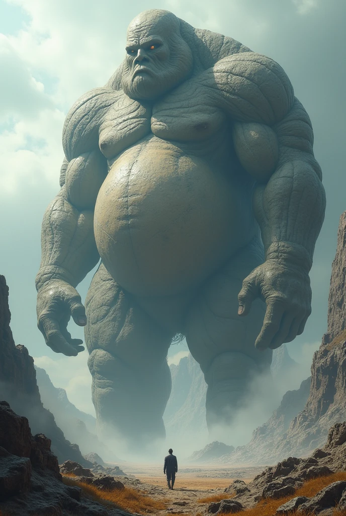 Mountain-like giant　　Huge belly　Erase the people at your feet