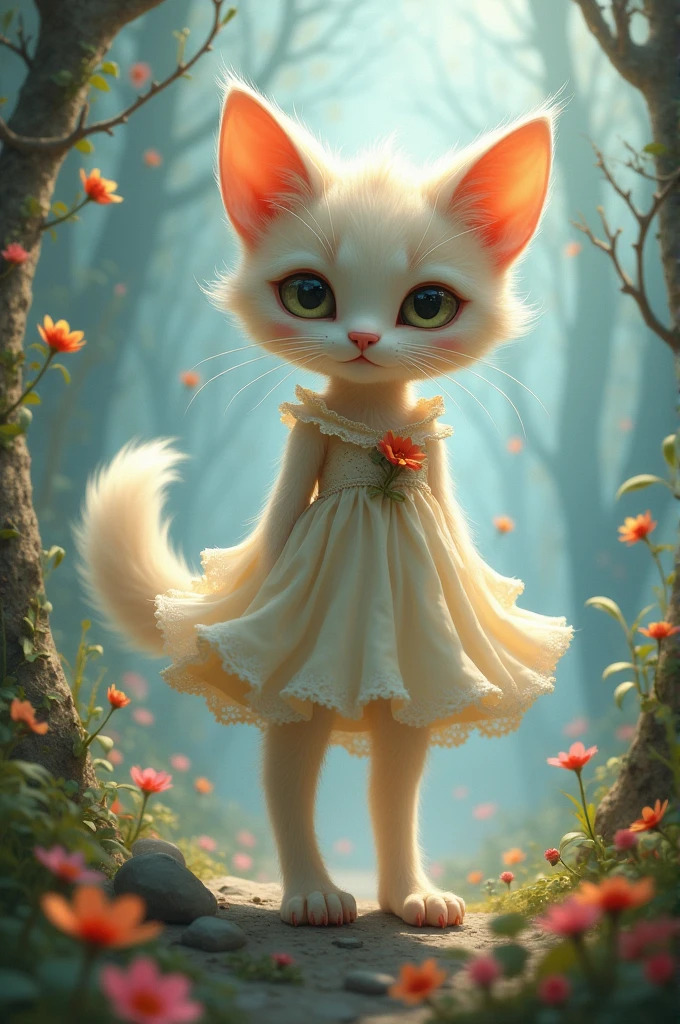 A cat from of girl