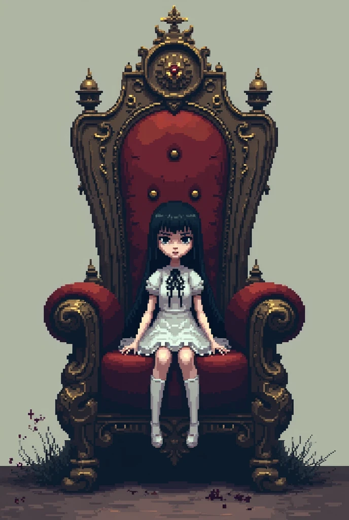 Evil Lolita, Sitting on a throne, pixel