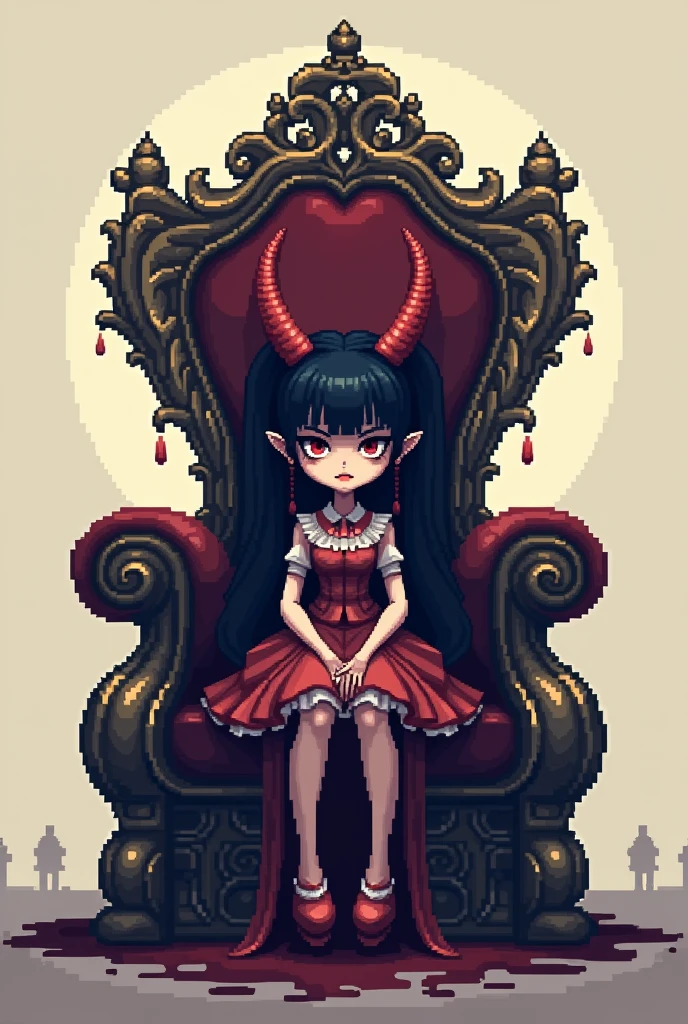 Evil Lolita, Sitting on a throne, pixel