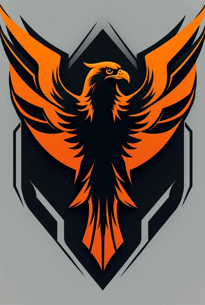 "Design a logo with a modern and dynamic style similar to the AORUS logo. Incorporate a sleek, stylized eagle with sharp, angular lines to convey power and high performance. Use bold colors like black and orange, and include a futuristic font for the brand name. The overall design should evoke a sense of cutting-edge technology and speed.".
Dont add any direct face