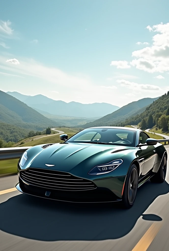 Aston Martin DB12 Coupe On Highway