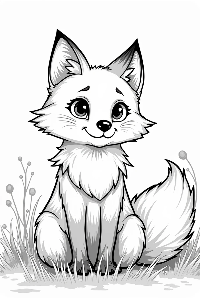 cute fox to coloring