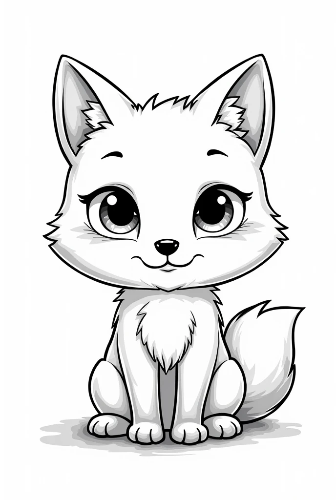 cute fox to coloring