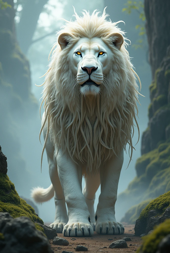White dread lion