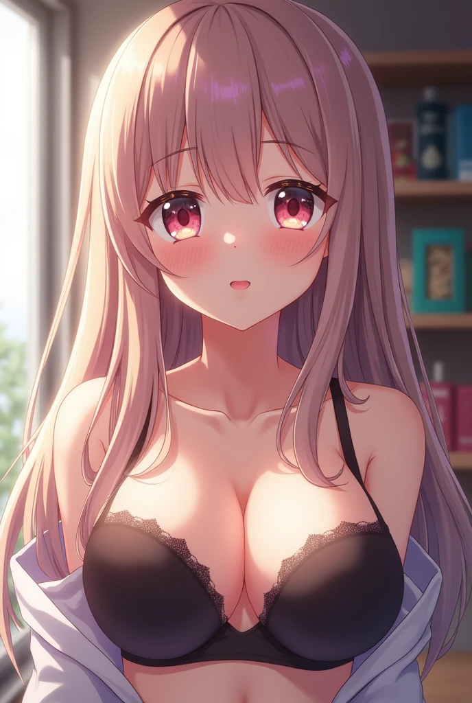 Image of an anime girl with her breasts out