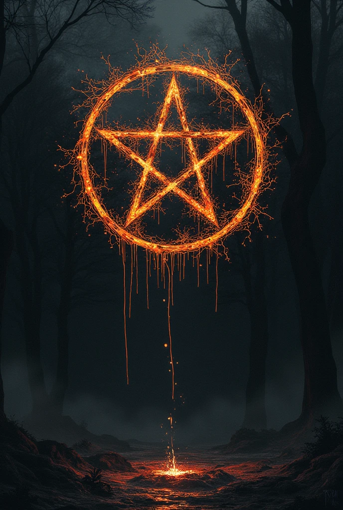 make a really cool 2d scribbled pentagram