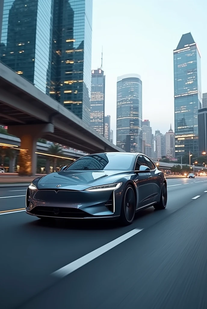 Business electric sedan