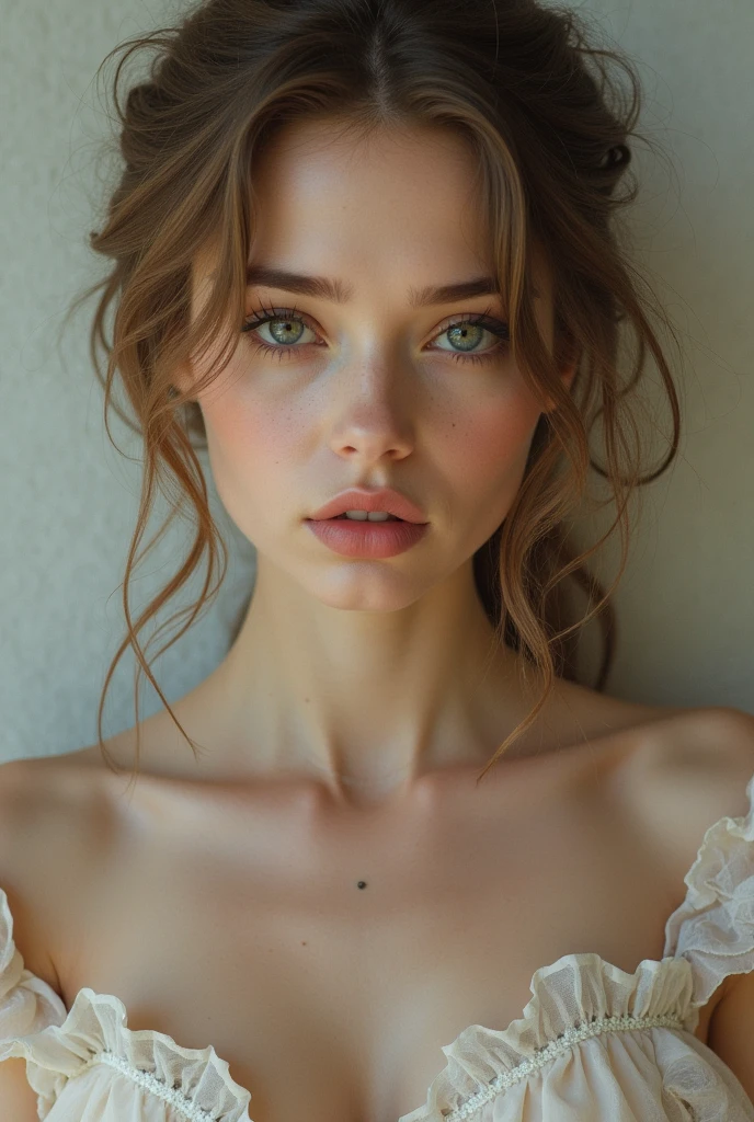 Cinderella, (head of'artwork), best quality, (voir à travers), yeux expressifs, visage parfait avec un corps nu montrant sa chatte