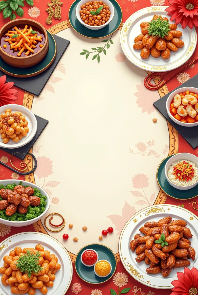 Create some pamplet of Chinese food restaurant on the occasion offer on different feativals