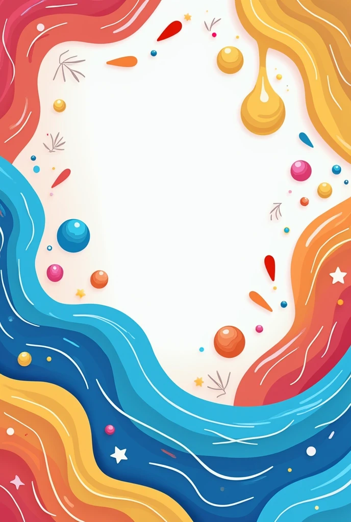 Summer background and banner with water, splash and waves in vector abstract shape BY