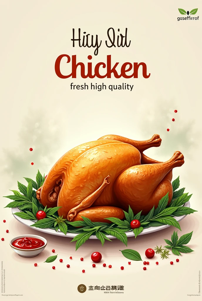 Advertising poster for the sale of fresh chicken