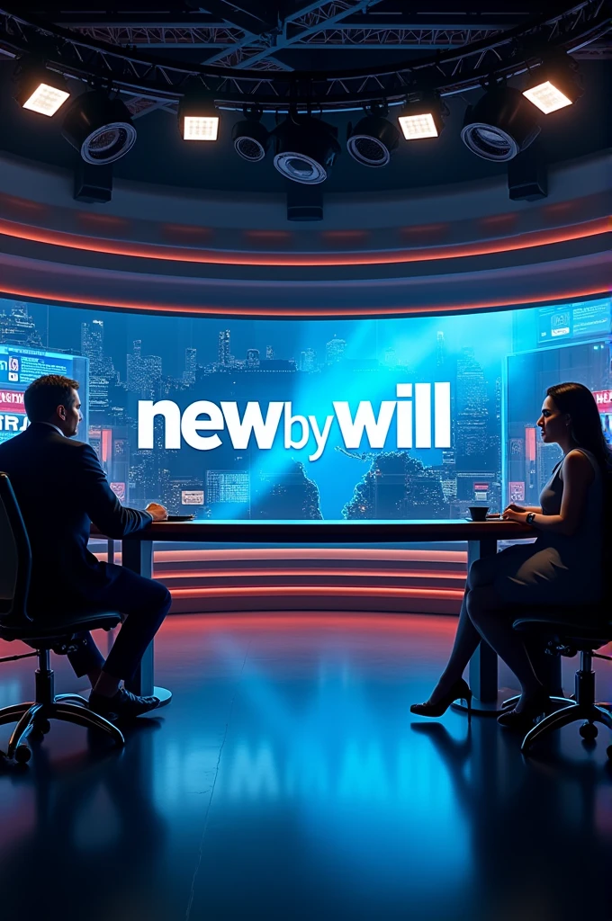 An image that looks like a newscast that has the phrase new by will
