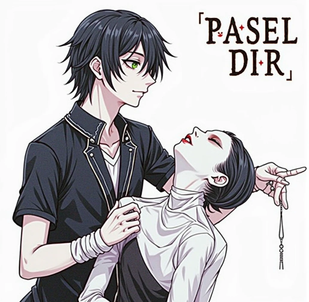 Black Leather Jacket, 銀メッシュ髪とFacial blemishesをした男性の荒々new image, takeyuki kanda, hajime sorayama'style, vampire, Satoru Gojo, Ishida Sui with black hair, Yan, ((White Face)), Ruddy face, (eye shadow), Bloodstain, Bloody bandage, Bandage your arm, Facial blemishes, Black leather jacket, Faceless white mannequin, Handsome Japanese Devil Boy, 空山基style,alone, One person, jewelry, Men's Center,