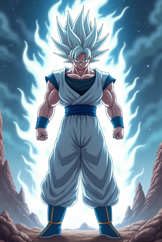 Dragon Ball Goku white transfrom hair wight