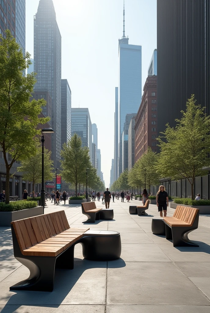 Give me several examples of models of modern urban furniture