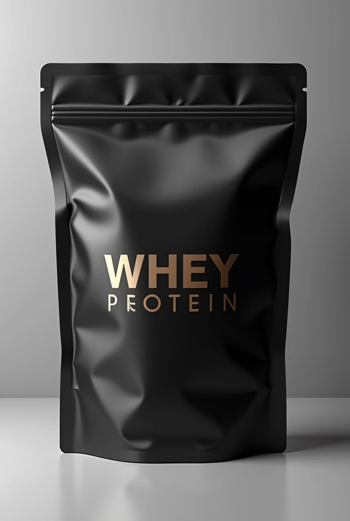Create a Black Whey Protein Bag Packaging