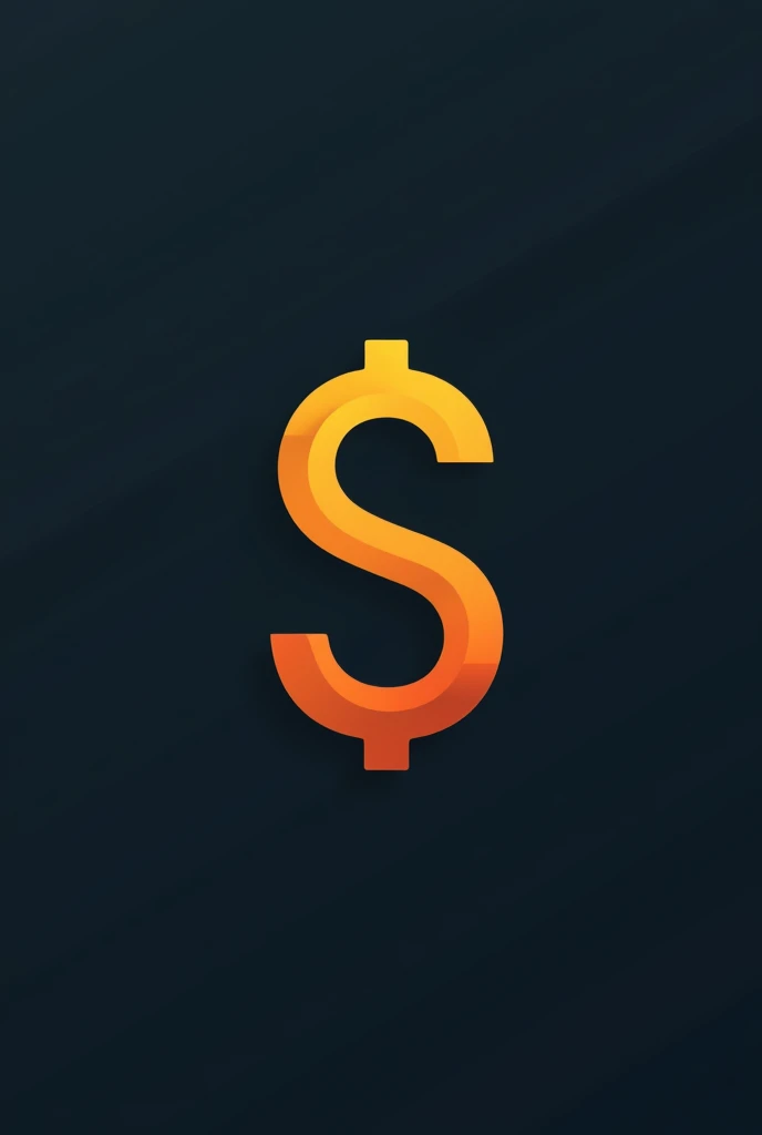 Eye-catching minimalist logo with a ( $ ) At the center