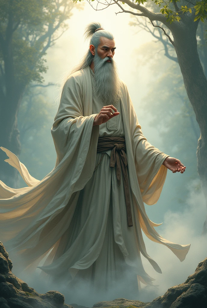 God, tao, masculine, God der Enthaltsamkeit, Dressed like a beggar, Anime Style