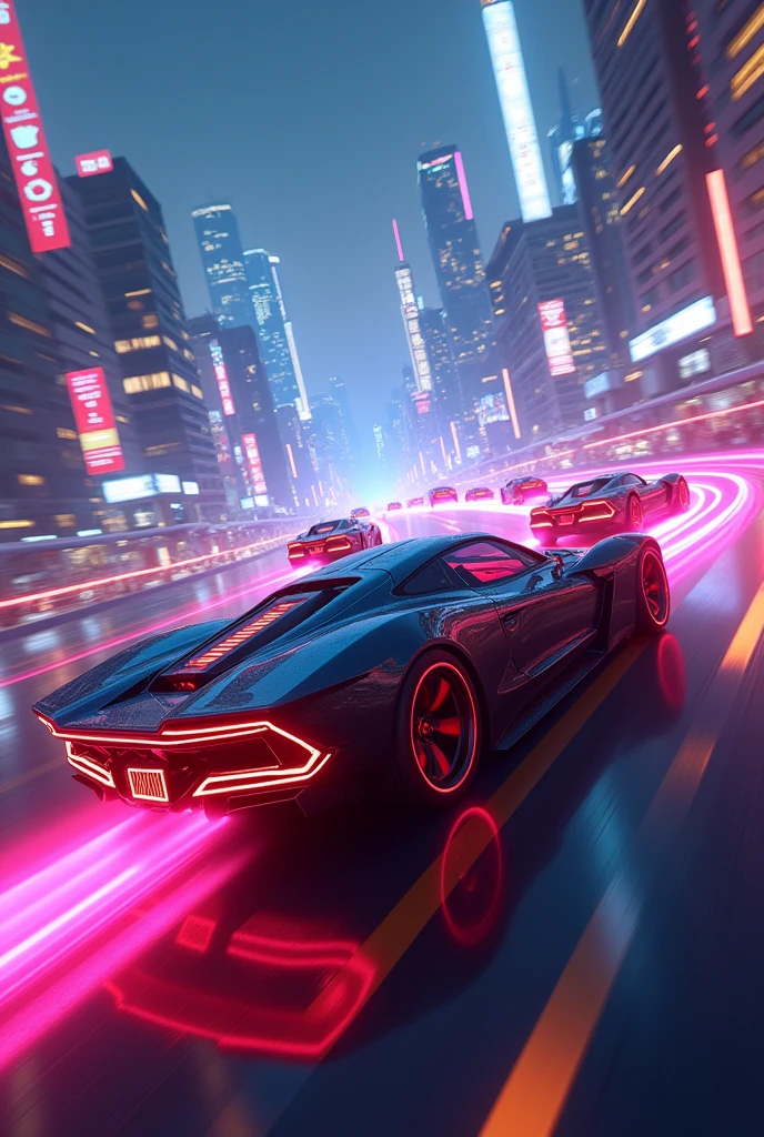 Cars lighting up