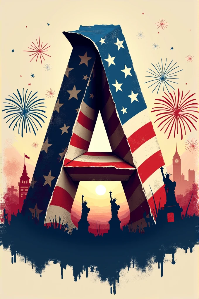 Create a new independence day them "A" letter