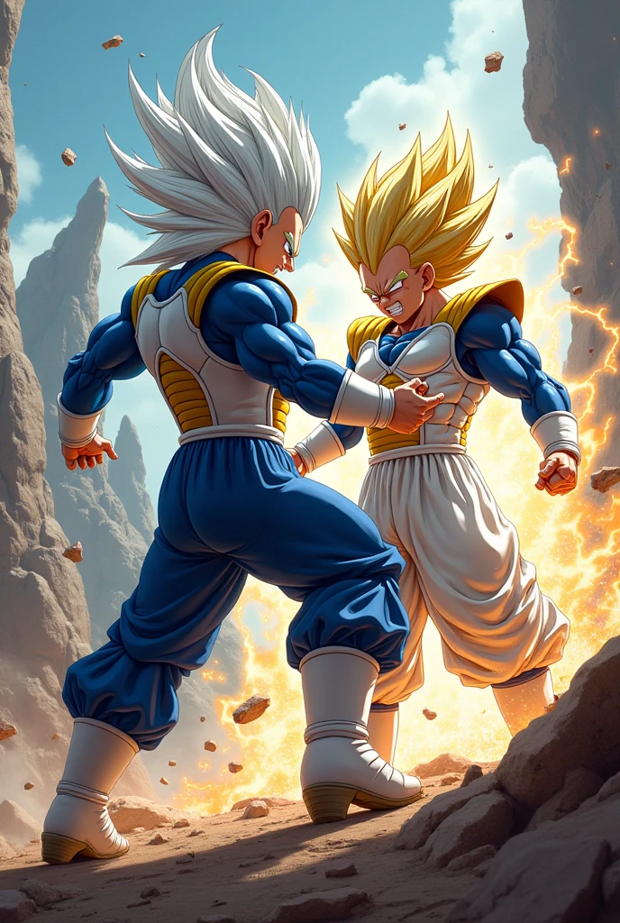 Dragon Ball vegita white fight