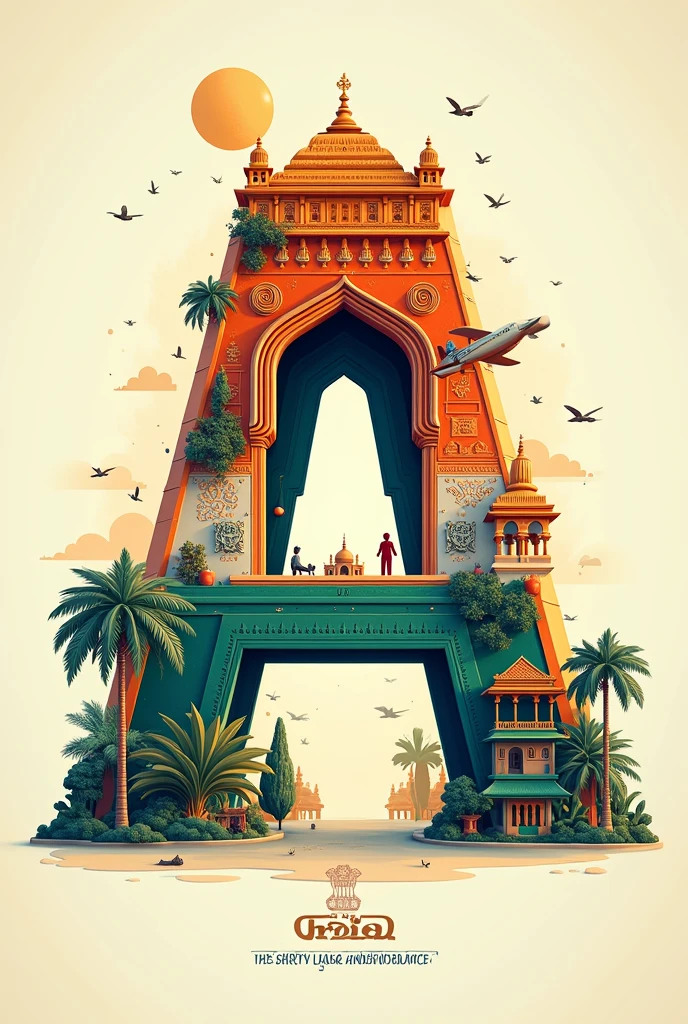 Create a new Indian independence day them "A" letter