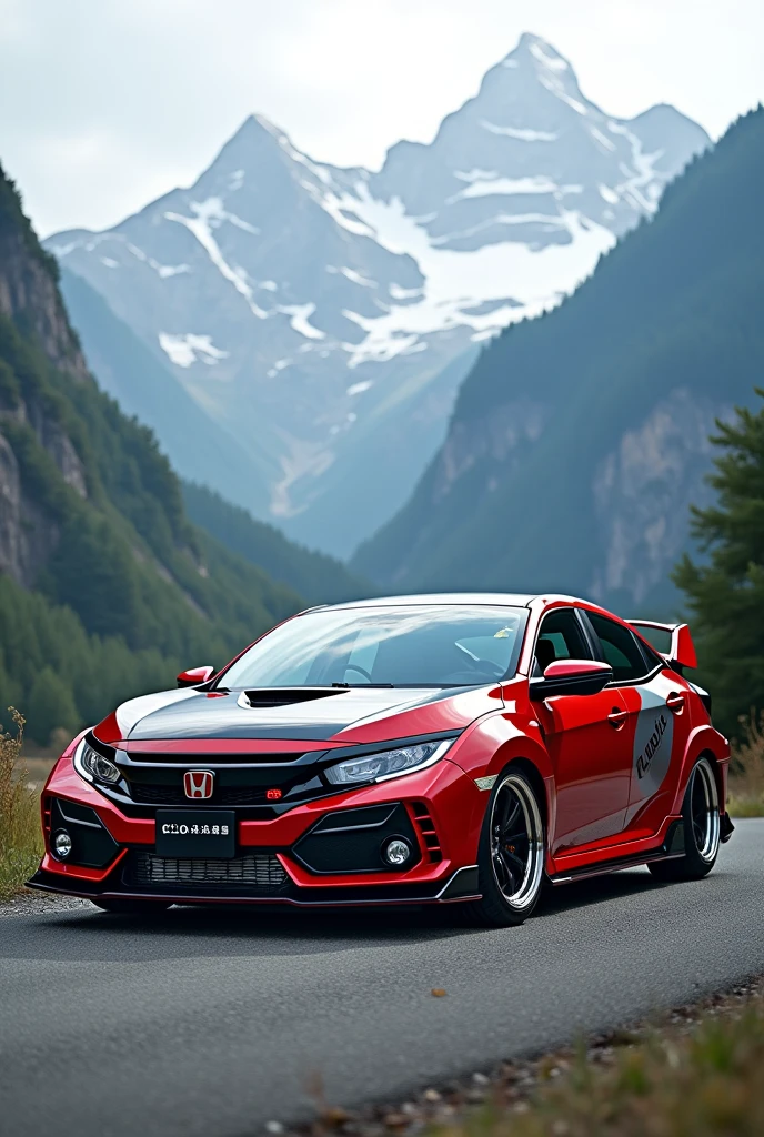 A black Honda Civic g10 tuned in Japanese style with a mountain backdrop in 1920 by 1080 resolution