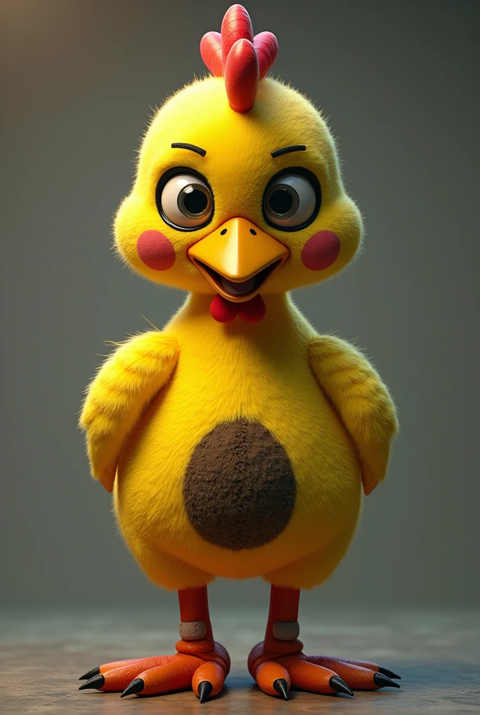 Toy Chica from five nights at freddys showing her huge ass