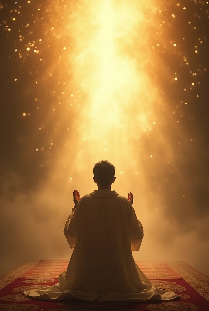 Create an image of a believer worshiping God 