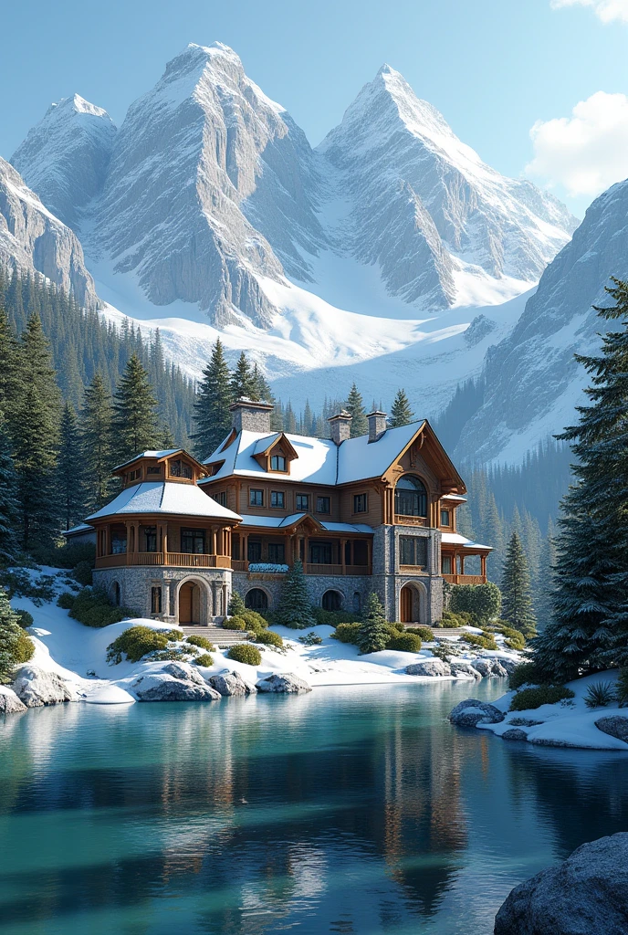 Beautiful houses in the mountains but very real 2