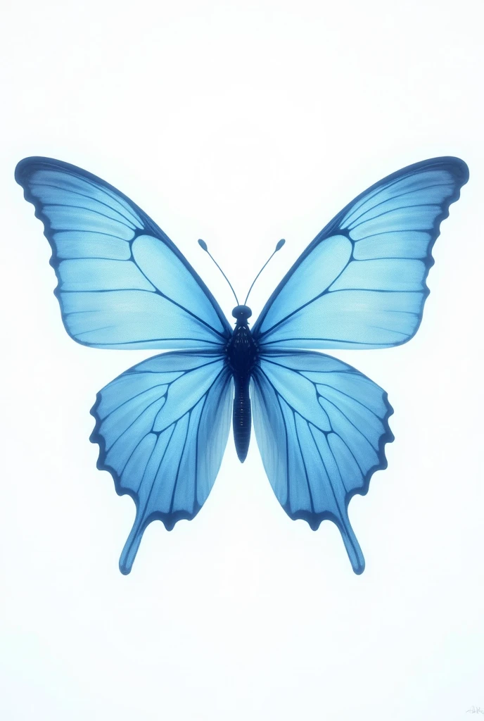 A blue butterfly written freedom without background rpg