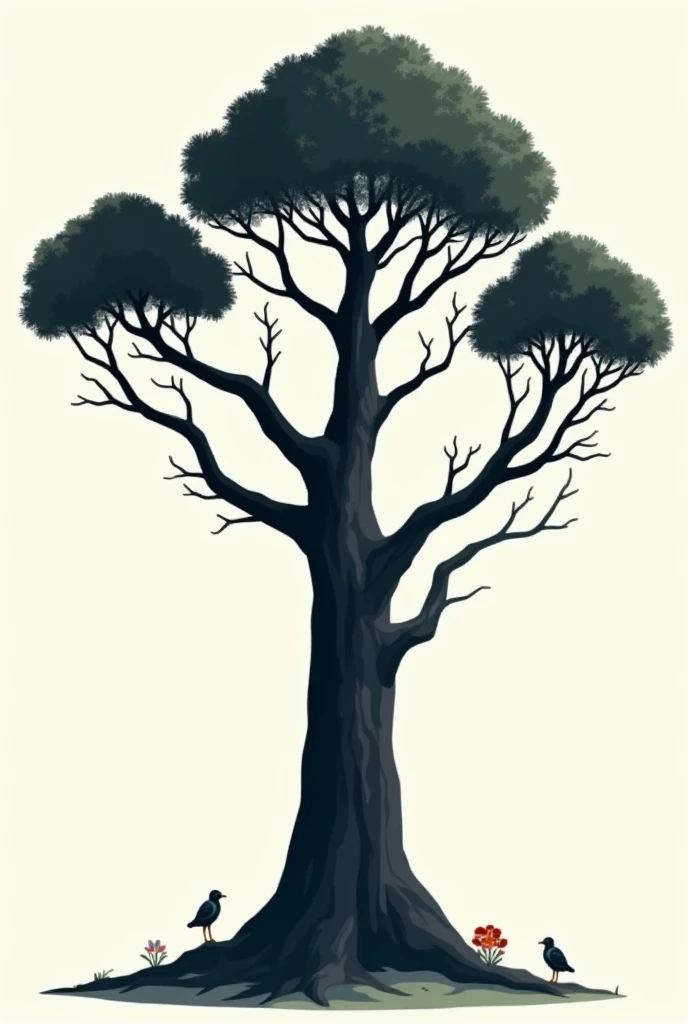 A large tree with 6 branches,Each branch has a large distance,2d