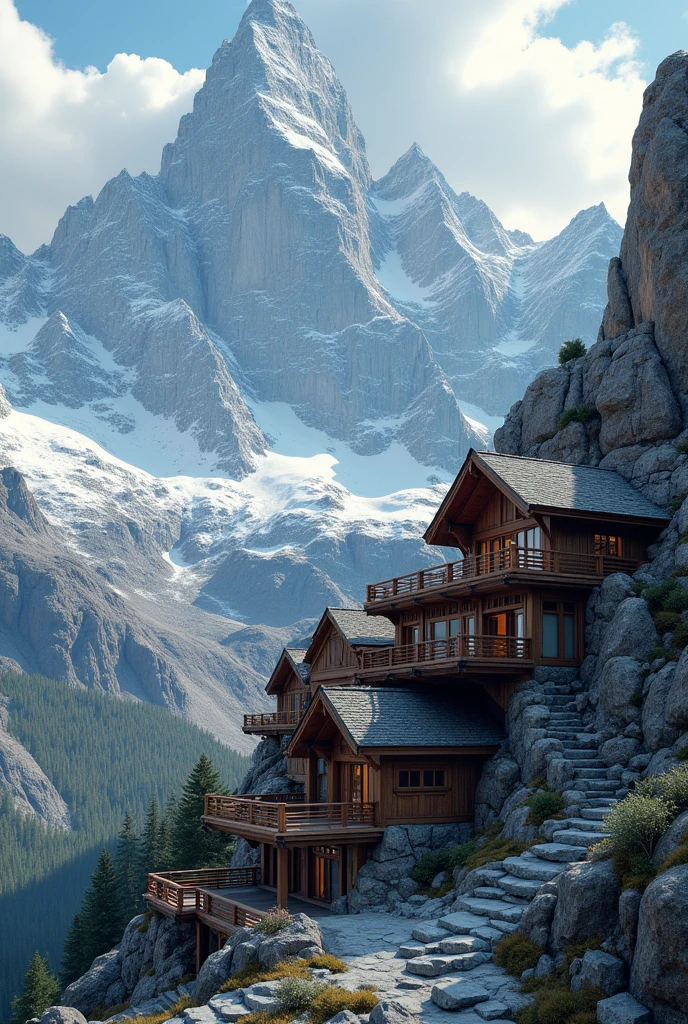 Beautiful houses in the mountains but very real 4