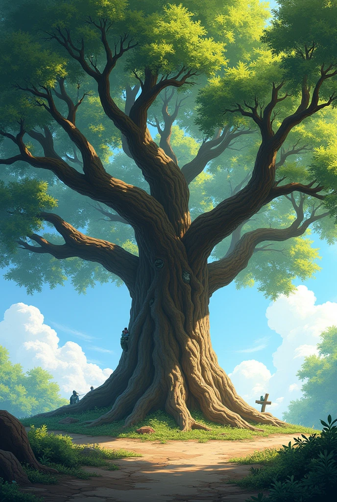 A large tree with 6 branches,Each branch has a large distance,2d,Bright
