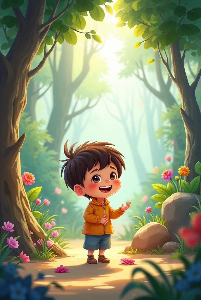A child plays a game in Disney style