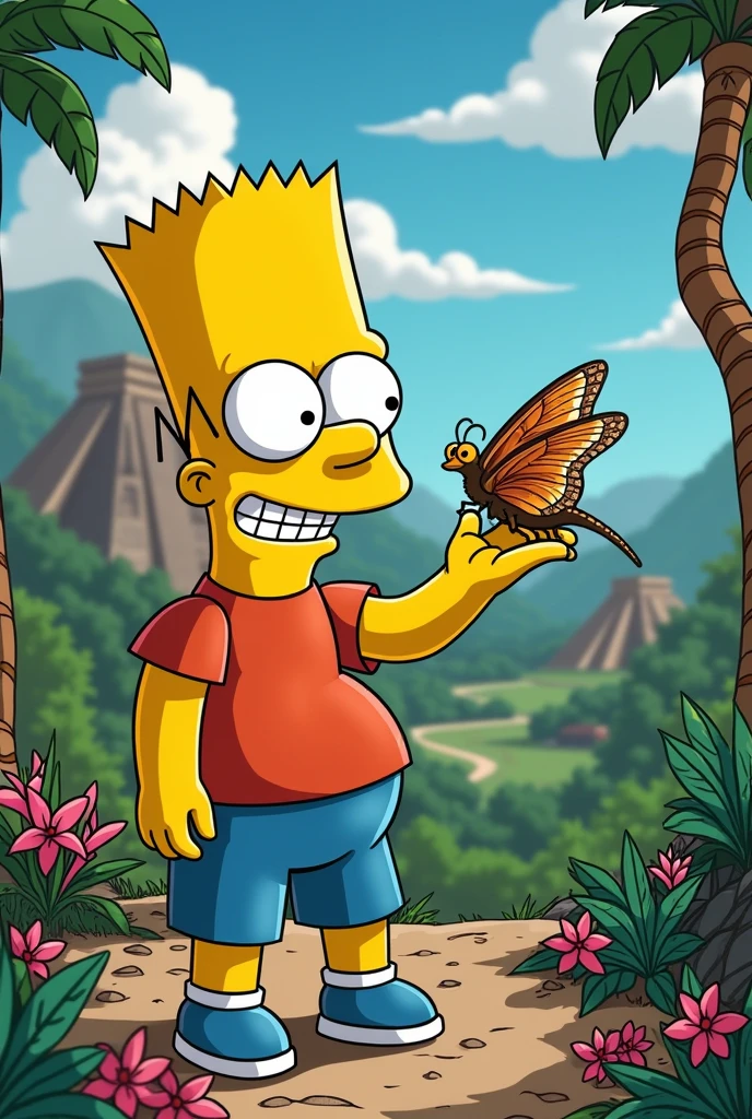 Bart Simpson with a tortrix in Guatemala 