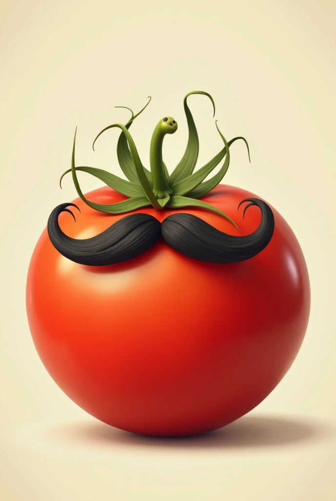 A tomato with a mustache