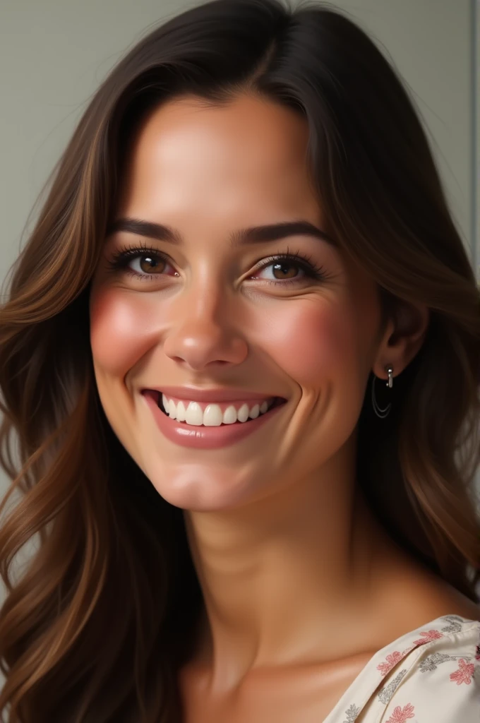 Joanna Gaines with a tiny nose stud in her left nostril