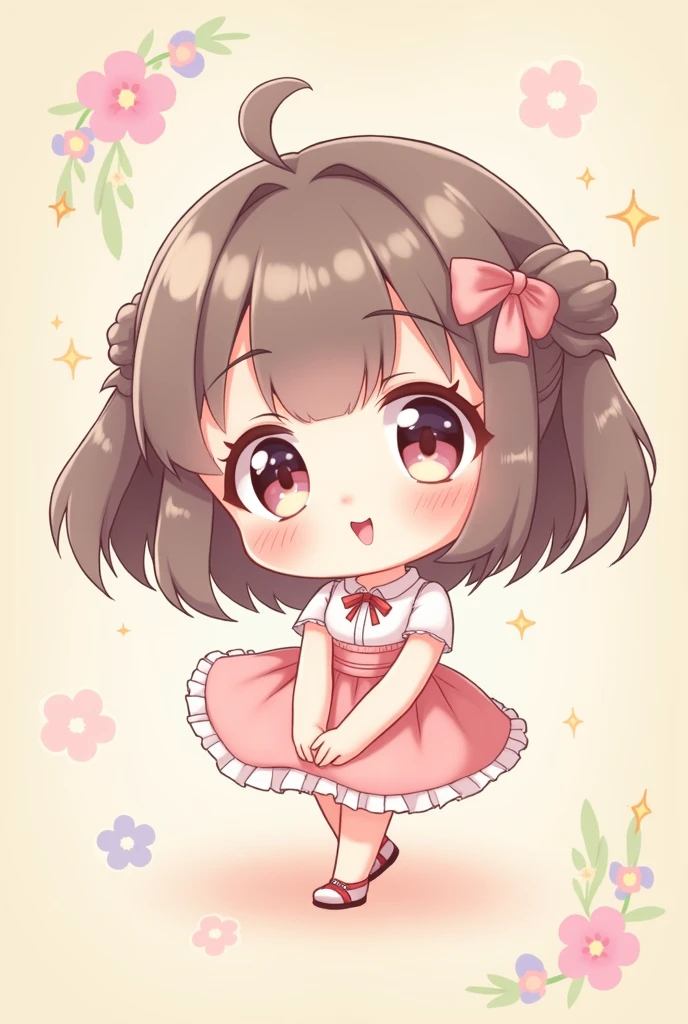Cute gibi styled anime girl