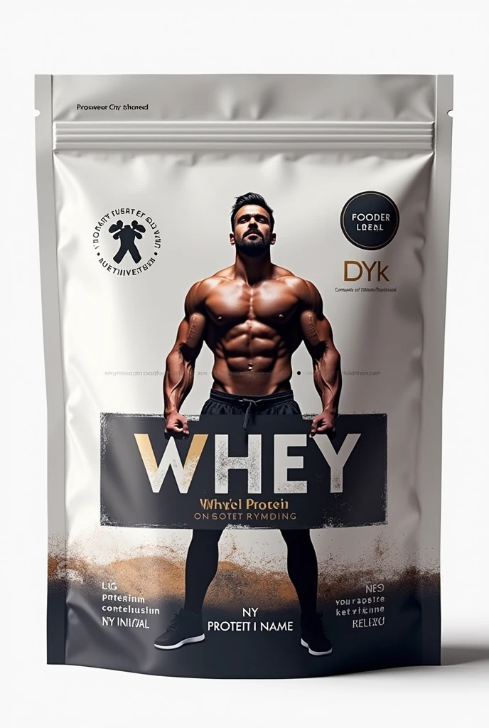 Crie um rotulo para sacos de whey protein