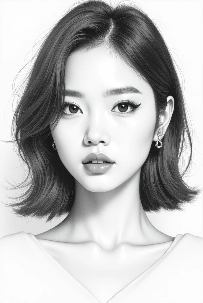 Black pink jisso pencil outline draw