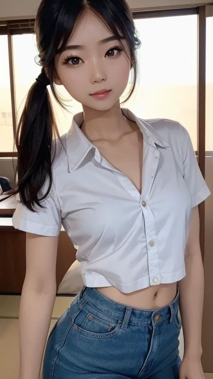((top quality, 8 K, masterpiece: 1.3)), 1 girl, Pretty japanese woman, which emphasizes slim abs: 1.3, (casual hairstyle, small breast: 1.2), uniform: 1.2, 1 boil, Pretty japanese woman, which emphasizes slim abs. No.: 1.4, (casual hairstyle, standard breast: 1.2), uniform: 1.2, beach, super detailed face, detailed eyes, double eyelid