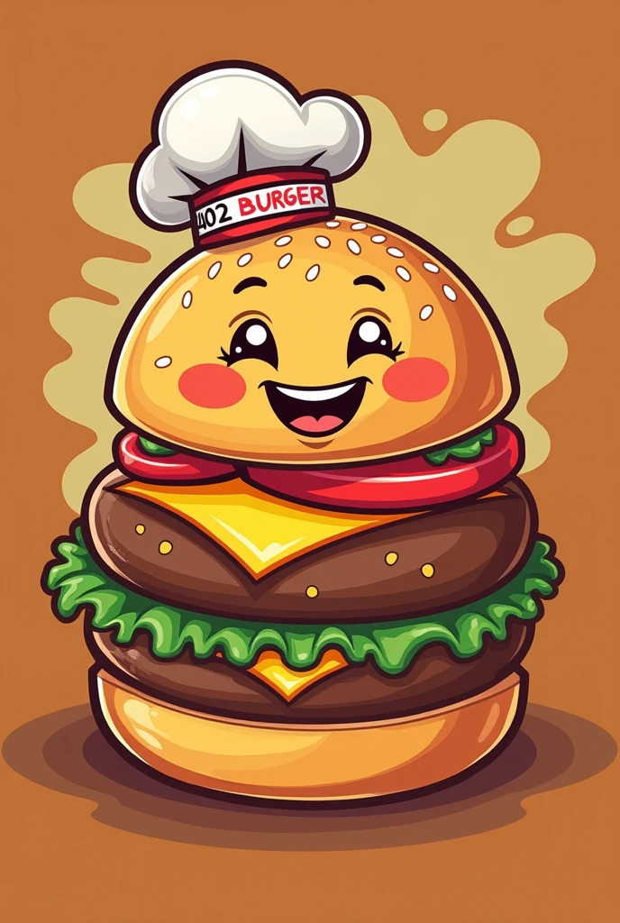 Design a mascot for a burger restaurant called 402 BURGER