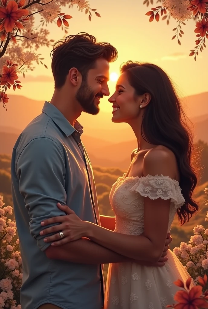 Create a post card for one month engagement anniversary