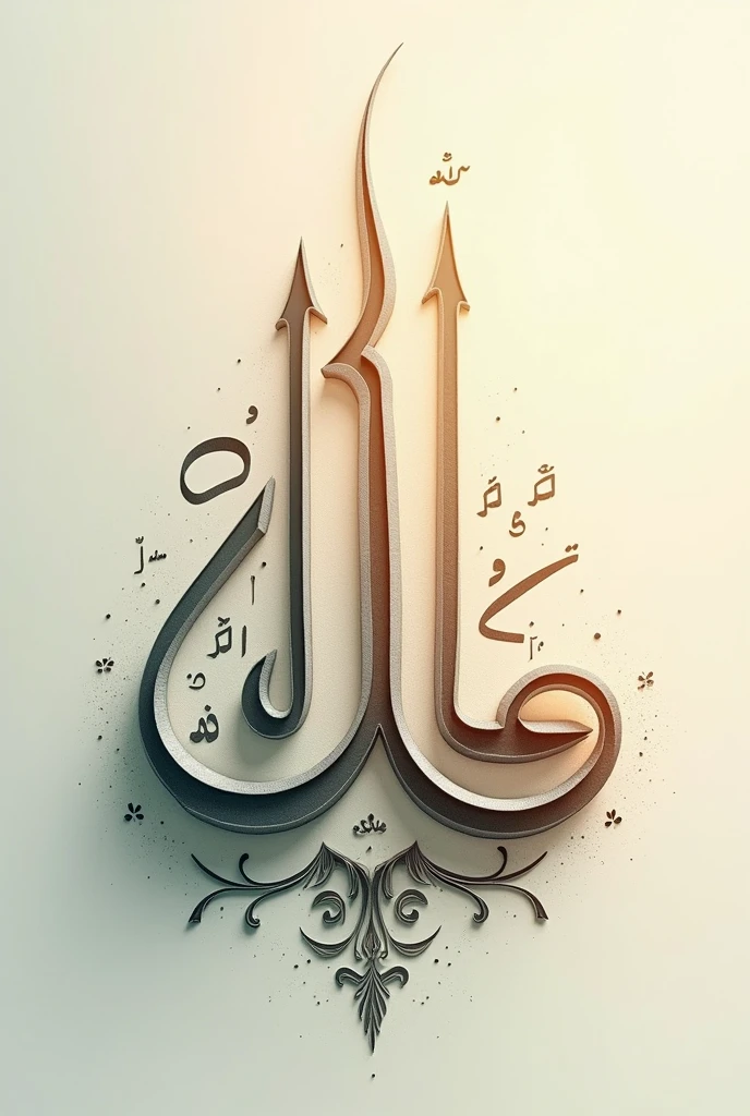 Text image of Urdu word مشرف in calligraphy