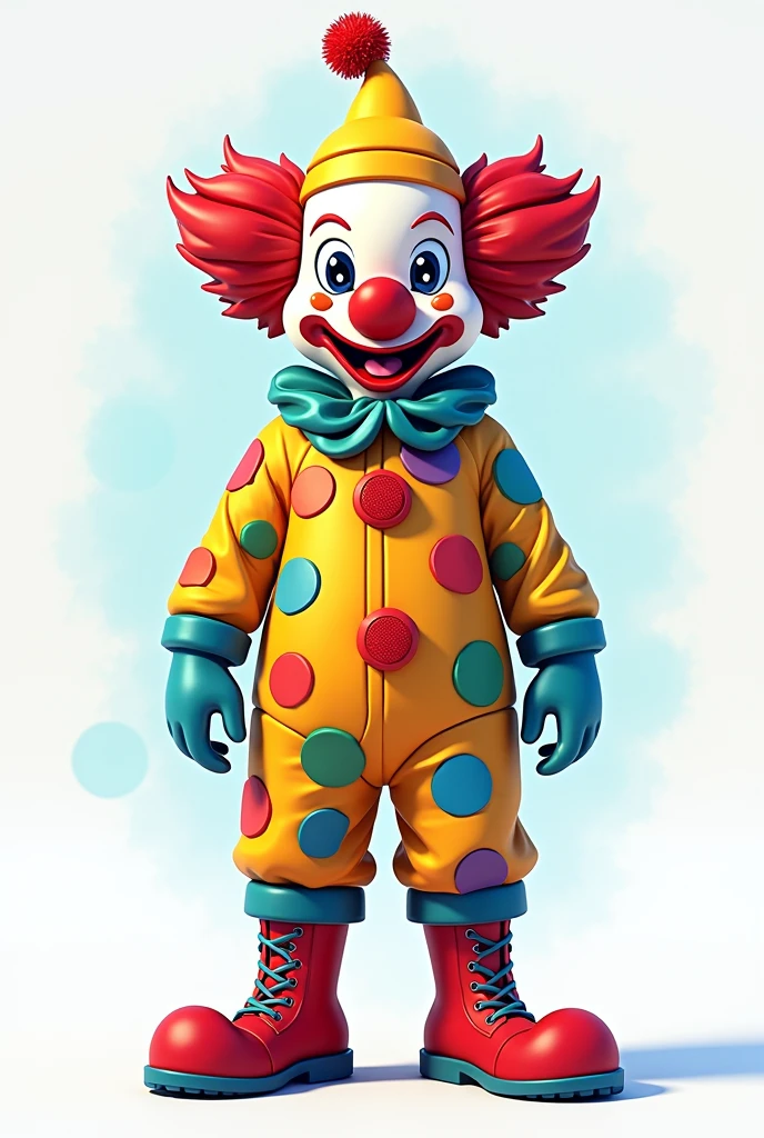 Clown logo with biosecurity suit and colored patches